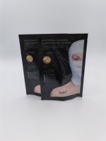 Pochette pour masque écologique 100 % recyclable en non-tissé avec doublure en feuille, sac cosmétique non toxique résistant à l'humidité pour la vente au détail et en gros