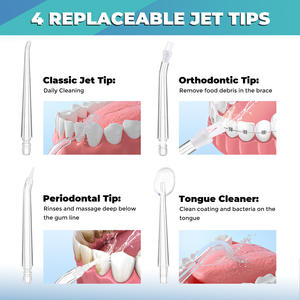 Irrigador Bucal Eléctrico Portátil Recargable con Control Táctil Impermeable, Seguro para Uso Doméstico, Enjuague Bucal y Cepillo de Dientes - Product Image 4