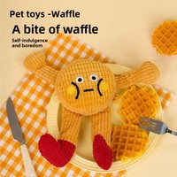 Jouet manuel pour chien et chat, modèle bébé gaufre, avec son mignon et herbe à chat - Jeu interactif, résistant aux morsures, pour le nettoyage dentaire et contre l'ennui
