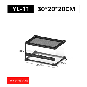 Terrário de Répteis de Vidro Temperado com Porta Dupla, Ecológico e Durável, Vários Tamanhos, Gaiola Exótica para Cobras e Lagartos - Product Image 4