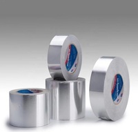 Ruban adhésif en aluminium de haute qualité, simple face, sensible à la pression, résistant à la chaleur, argenté, pour condenseur de réfrigérateur