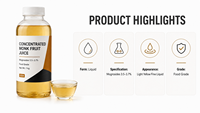 Jus concentré de fruit du moine jaune clair, matière première de Siraitia Grosvenorii, Mogrosides 3,5%-3,7%, qualité alimentaire