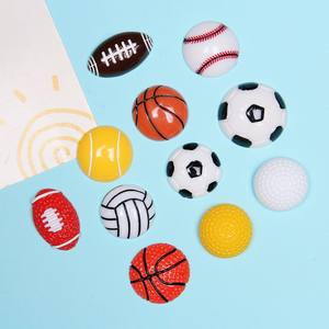 Parches de Resina Kawaii con Forma de Balón Deportivo, Base Plana, Accesorios para Fútbol y Baloncesto, Decoración Creativa para Joyería, Manualidades, Estuche, Dijes, Venta al por Mayor - Product Image 1