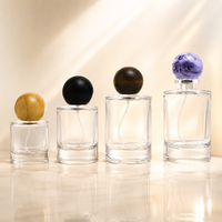 Flacon de parfum en verre OEM ODM avec bouchon en bois |   Contenants de parfum personnalisables haut de gamme en gros