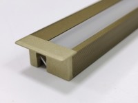 Profilé LED inclinable à 45 degrés W17*h10mm, encastré, en alliage d'aluminium anodisé, température de couleur T5, éclairage de placard, dimmable, IRC 90
