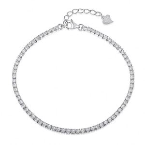 Dylam Wholesale 925 Silver Tennis Chain Bezel Sterling Cz <b>Adjustable</b> Rose Gold Solid Mounting Extremely Stylish Women <b>Bracelet</b> - Product Image 1