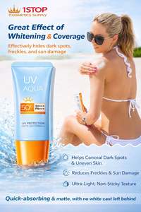 Protector Solar Humectante para Piel Negra, Crema <span class=keywords><strong>CC</strong></span> con Protección Solar FPS <span class=keywords><strong>50</strong></span> para Piel Seca Negra, Fábrica de Cosméticos - Product Image 2