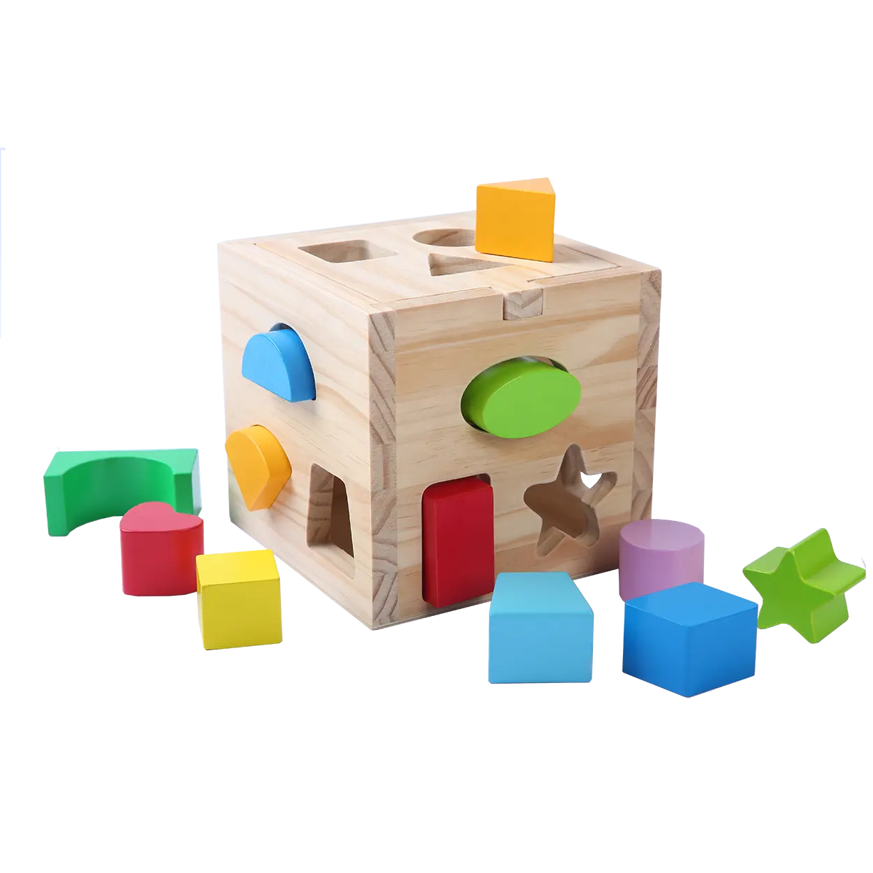 Kinderspiel zeug Lernspiel zeug Holzform Sortier box Spielzeug