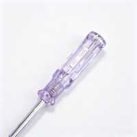 Testeur de tension à tête plate transparente violette, modèle 501, stylo de test électrique à contact, affichage LED 100V-500V AC/DC pour usage domestique