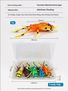 Señuelo blando de superficie tipo araña con doble anzuelo y cuchilla con sonajero para pesca de lúcio - Product Image 2