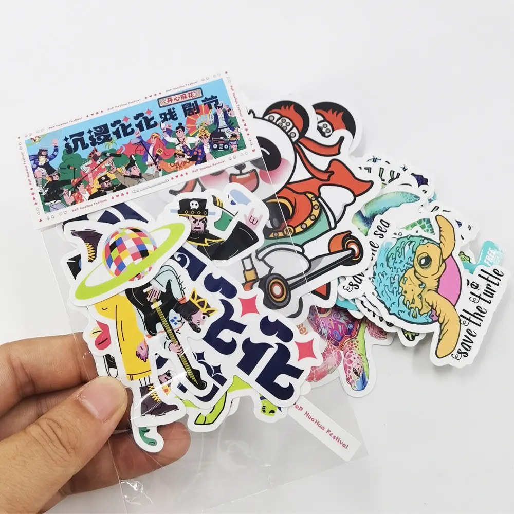 Accept Custom Printing Planner Bear Sticker Set Box JDM Die Cut Random Anime Kawaii Girl Cute Music Doordash Sticker Packs
