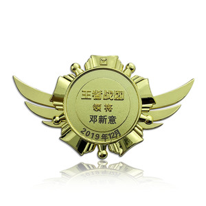 2020 nuevo de 3D de logotipo de metal grabado láser nombre insignia de pin de solapa - Product Image 1
