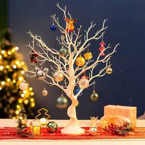 80Cm White <b>Halloween</b> Twig Centrepiece Table Top <b>Ornaments</b> Decoration Indoor Display Tree Hanging With Ball - Product Image 1