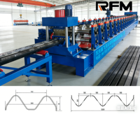Machine de formage de profilés de garde-corps professionnelle à commande PLC avec moteur intégré pour la fabrication de barrières routières en profil W (acier galvanisé)