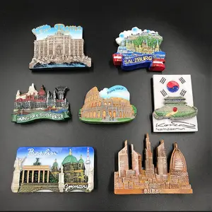 냉장고 자석 독일 두바이 이탈리아 한국 냉장고 페이스트 마그네틱 3d 베를린 소원 분수 컬렉션 관광 기념품 선물