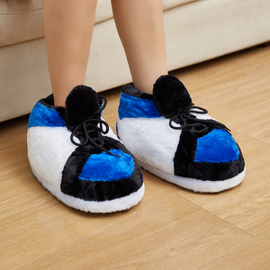 Chaussons en peluche chauds et cool, taille unique, chaussures de sport <span class=keywords><strong>Dunk</strong></span> High, baskets, pantoufles à bout rond - Product Image 1