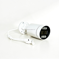 Caméra vidéo couleur IP de sécurité réseau, type bullet, en métal, avec double éclairage intelligent, microphone et haut-parleur pour audio bidirectionnel