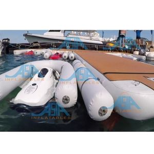 Dock modulaire gonflable robuste |   Plateforme flottante antidérapante en forme de C pour lacs, piscines et marinas - Product Image 2