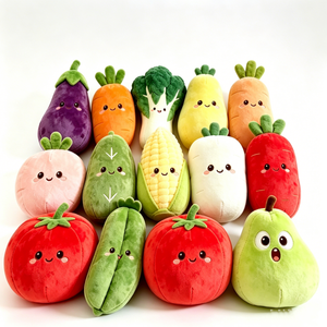 Ensemble de peluches légumes personnalisables, Adorables jouets en peluche fruits, Peluches légumes souriants, Mignonne collection de peluches légumes - Product Image 3