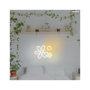 Custom signage personalised decoration LED daisy neon USB control adjustable for cafe wedding birthday party home decoration