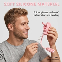Couvre-boîte à boisson réutilisable en silicone, résistant aux fuites, avec trou pour paille, pour canettes de boissons gazeuses
