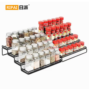 Four Tier Iron Spice Rack L Size Desktop <b>Storage</b> Rack For <b>Kitchen</b> Organization - Product Image 4