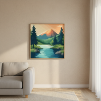 Peinture par numéros personnalisable DIY, paysage de coucher de soleil, toile peinte à la main, ensemble de peinture, décoration intérieure