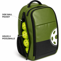 Sac à dos de pickleball personnalisé avec logo, design semi-rigide, grande capacité, sac de rangement pour équipement sportif avec poche pour bouteille d'eau