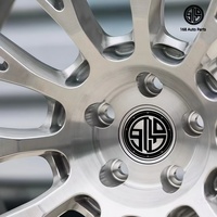 Nouvelles jantes en alliage d'aluminium forgé polies 17x9 5x127/5x139.7 à rayons multiples argentées haute performance, ajustement universel
