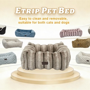Lit pour chien Etrip, lavable, orthopédique, en mousse à mémoire de forme, XXL, grand modèle en peluche - Product Image 4