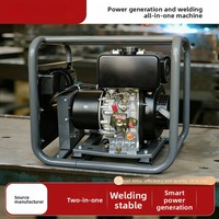 Soudeuse à courant élevé 400A, alimentée par un moteur diesel, générateur de puissance 3KW, design silencieux portable, supportant la soudure continue de 4,0 mm