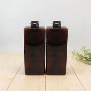 Xypackaging - <span class=keywords><strong>Botellas</strong></span> de Plástico <span class=keywords><strong>PET</strong></span> Rectangulares de Color Ámbar de <span class=keywords><strong>500</strong></span> <span class=keywords><strong>ml</strong></span> y 16 oz para Champú para Perros, con Dispensador de Bomba, <span class=keywords><strong>Precio</strong></span> al por Mayor - Product Image 4