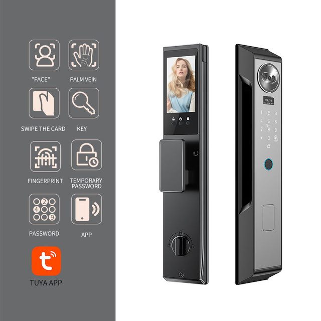 Lock Smart Door Hotel Electronic Security Fingerprint Digital System Lock Wifi Intelligent Double Handle Home Smart Door Lock
