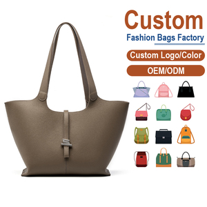 Sacs à main de luxe en cuir de créateur, sacs fourre-tout d'été antivol en forme de cloche pour femmes, fermeture magnétique, grande capacité, en cuir de vachette pleine fleur - Product Image 2