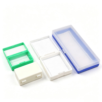 PP Microscope Slide Storage Box with Transparent Lid Metal Latch Moisture Resistant Lab Slide Holder