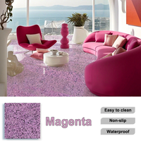 Peinture époxy auto-nivelante effet marbre à base de résine et sable coloré pour sols en béton, application au pinceau, prix usine, vente en gros