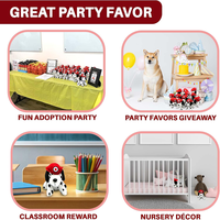 Peluche Dalmatien Personnalisée Douce et Rembourrée avec Chapeau de Pompier, 6 Pouces, Petit Animal de Compagnie Réaliste pour Anniversaire d'Enfants, Jouets Mini Chiens