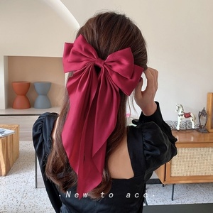 Jepit Rambut Pita Logam Wanita Motif Polkadot Warna Solid Gaya Jepang Korea Buatan Tangan Hadiah Pesta Mewah - Product Image 4