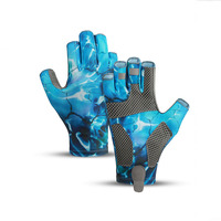 Gants de pêche de nuit d'été imperméables, respirants, antidérapants, en microfibre, unisexes, équipement de protection pour sports de plein air avec lampe de poche