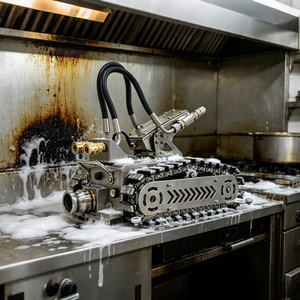 Robot de Limpieza de Grasa para Cocina PC-G10, Limpiador de Chimeneas para Restaurantes con Función de Pulverización de Agua Caliente a Alta Presión y Productos Químicos - Product Image 1