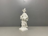Figurine Kpm Berlin Malabar / Malabarin avec Hurdy-gurdy Blanc F.e.meyer H:24 Neuve en stock Garantie d'un an