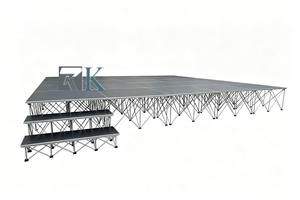 เวทีอลูมิเนียมแบบพกพาพร้อมพื้นไม้อัดสำหรับงานแต่งงาน คอนเสิร์ต และการประชุมสัมภาษณ์ - Product Image 3