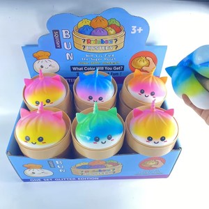 Mini juguete blandito de unicornio relleno de harina, tipo bollo al vapor, colorido, en caja sorpresa, de subida lenta, antiestrés y sensorial - Product Image 2