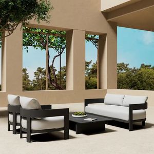 Kunden spezifische Farbe Outdoor Aluminium Metall Mod Sofa Set Langlebige bequeme Gartenmöbel für Wohnzimmer Innenhof Modern - Product Image 1