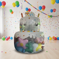 Modèle de gâteau gonflable transparent en PVC scellé pour la décoration et l'affichage lors d'événements, de fêtes et de centres commerciaux