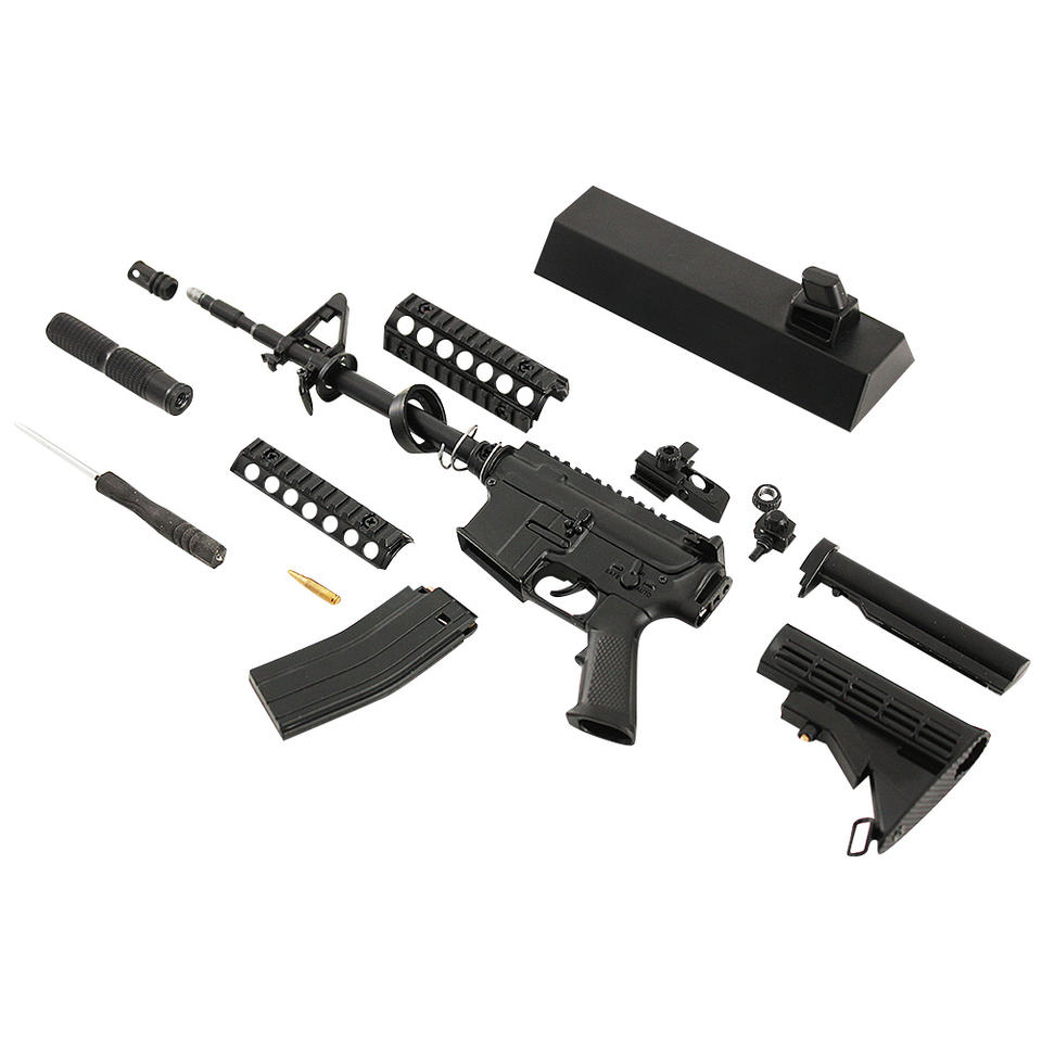 Mini Gun Custom Mini Goat Toy Guns Metal Assembles AR15 1:3 Weapon Christmas with Bullets