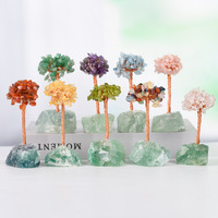 Árbol de Cristal Natural al por Mayor, Pequeño Árbol de Reiki, Feng Shui, Árbol de la Abundancia, Decoración Pulida para Mesa, Regalo de Sanación