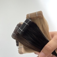 Extensions de cheveux à bandes adhésives fines en PU, super double drawn, cheveux humains vierges européens blonds, extensions de cheveux vierges à bandes adhésives invisibles