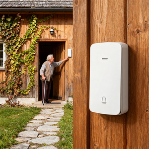 स्मार्ट वायरलेस डोरबेल हॉट सेलिंग IP44 वाटरप्रूफ Rf433 रिंग वायरलेस डोरबेल रात के साथ वायरलेस डोरबेल - Product Image 1