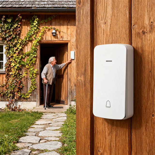 Smart Wireless Doorbell Hot Selling IP44 Waterproof RF433 Ring Wireless Doorbell with Night Lights RGB Smart Doorbell